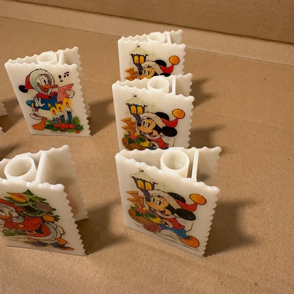 Vintage Disney Mickey, Donald & Goofy Christmas Light‎ Covers  Set of  8